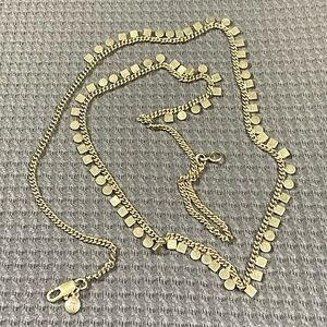 Vintage Madewell gold plated chain with circle geometric shapes